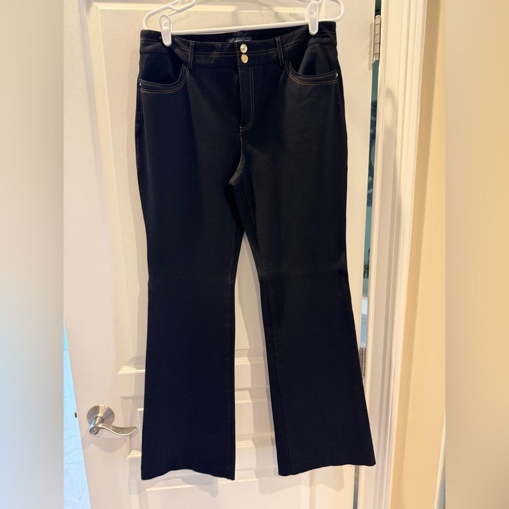 INC International Concepts Black Flared Knit Pants
